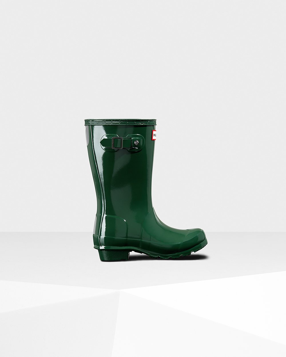 Kids Hunter Original Big Gloss | Rain Boots Green | NZ-92471-RBEO